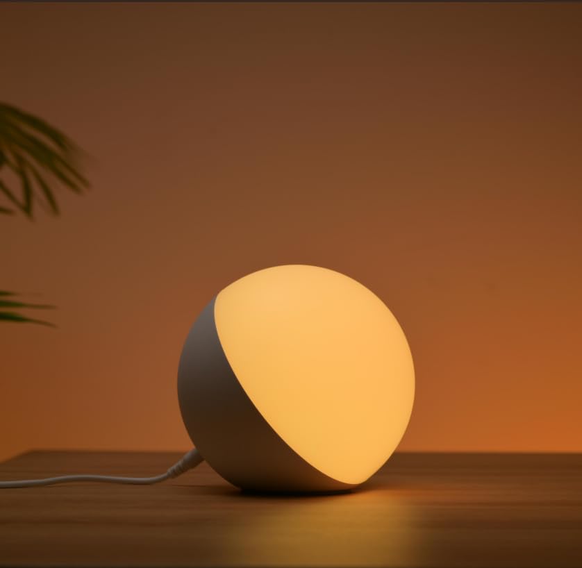 Smart LED Table Lamp – Dimmable Touch Desk Light with App & Voice Control, RGB Color Changing Night Lamp, Compatible with Alexa & Google Home (White)