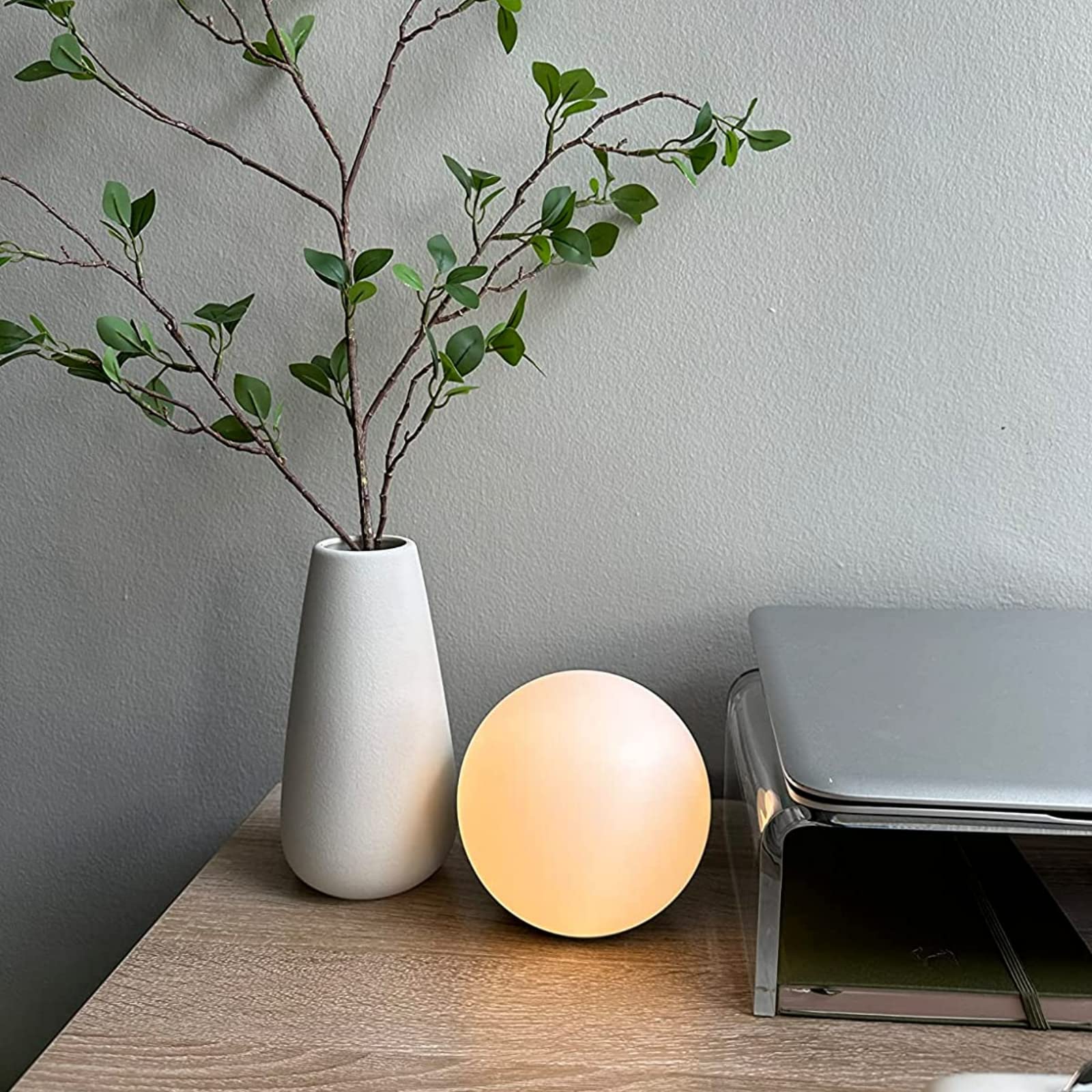 Smart LED Table Lamp – Dimmable Touch Desk Light with App & Voice Control, RGB Color Changing Night Lamp, Compatible with Alexa & Google Home (White)